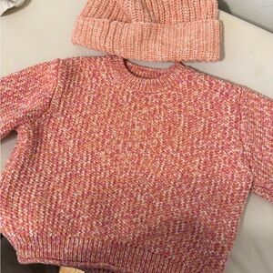 Zara Knit Sweater & Beanie 2T